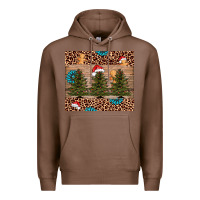 Chestnut Christmas trees leopard Premium Hoodie - AdoDesignShop