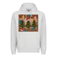 Dove Grey Christmas trees leopard Premium Hoodie - AdoDesignShop