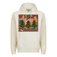 Oatmeal Heather Christmas trees leopard Premium Hoodie - AdoDesignShop