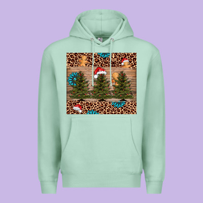 Christmas Trees Leopard Premium Hoodie Designed By Adodesignshop