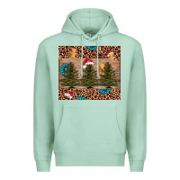 Seafoam Christmas trees leopard Premium Hoodie - AdoDesignShop