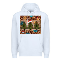 White Christmas trees leopard Premium Hoodie - AdoDesignShop