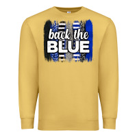 Antique Gold Back the blue brushstrokes Premium Sweatshirt - Neo Western