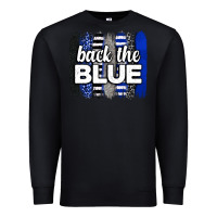 Black Back the blue brushstrokes Premium Sweatshirt - Neo Western