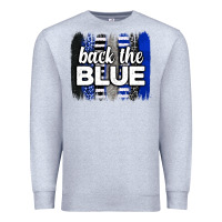 Heather Grey Back the blue brushstrokes Premium Sweatshirt - Neo Western