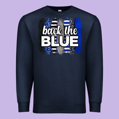 Back The Blue Brushstrokes Premium Sweatshirt Designed By Neo Western