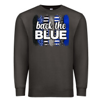 Smoke Back the blue brushstrokes Premium Sweatshirt - Neo Western