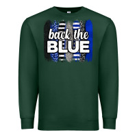Sports Green Back the blue brushstrokes Premium Sweatshirt - Neo Western