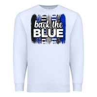 White Back the blue brushstrokes Premium Sweatshirt - Neo Western