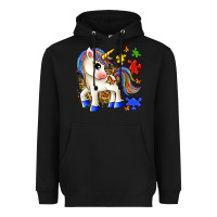 Black autism unicorn Heavyweight Hoodie - Zillion Design Studio
