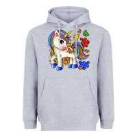 Heather Grey autism unicorn Heavyweight Hoodie - Zillion Design Studio