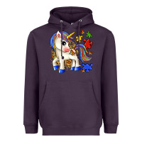 Plum autism unicorn Heavyweight Hoodie - Zillion Design Studio