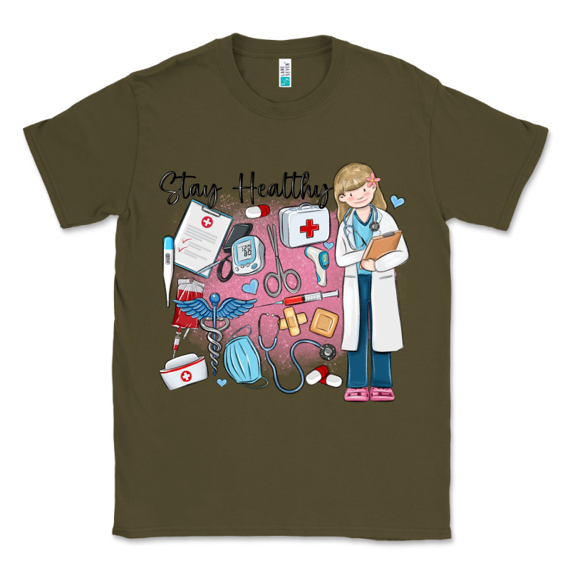 Stay Healthy Nurse Classic Tee by MaliasSmallBusiness | Teevron