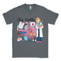 Charcoal Heather stay healthy nurse Classic Tee - MaliasSmallBusiness