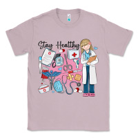 Lilac stay healthy nurse Classic Tee - MaliasSmallBusiness