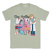 Matcha stay healthy nurse Classic Tee - MaliasSmallBusiness