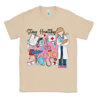 Mushroom stay healthy nurse Classic Tee - MaliasSmallBusiness