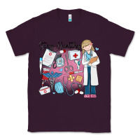 Plum stay healthy nurse Classic Tee - MaliasSmallBusiness