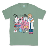 Sage stay healthy nurse Classic Tee - MaliasSmallBusiness