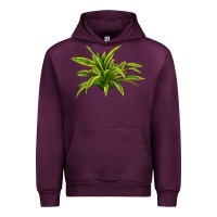 Mauve Wine Lemon Lime Dracaena Leaf Urban Hoodie - LillyAllenDesigns