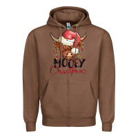 Chestnut mooey christmas Zipper Hoodie - MaliasSmallBusiness