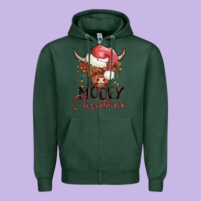 Zipper Hoodie mooey christmas