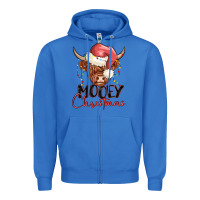 True Royal mooey christmas Zipper Hoodie - MaliasSmallBusiness