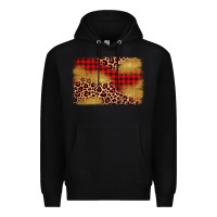 Black christmas leopard glitter background Premium Hoodie - AdoDesignShop