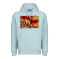 Blue Mist christmas leopard glitter background Premium Hoodie - AdoDesignShop