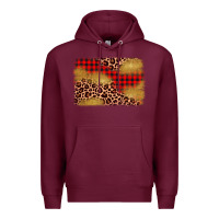Burgundy christmas leopard glitter background Premium Hoodie - AdoDesignShop