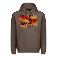 Coffee christmas leopard glitter background Premium Hoodie - AdoDesignShop
