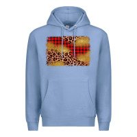 Colony Blue christmas leopard glitter background Premium Hoodie - AdoDesignShop
