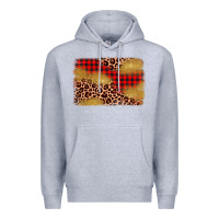 Heather Grey christmas leopard glitter background Premium Hoodie - AdoDesignShop