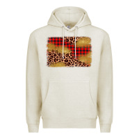 Oatmeal Heather christmas leopard glitter background Premium Hoodie - AdoDesignShop