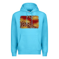 Ocean Blue christmas leopard glitter background Premium Hoodie - AdoDesignShop
