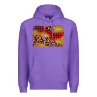 Purple christmas leopard glitter background Premium Hoodie - AdoDesignShop