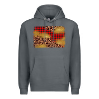 Rock christmas leopard glitter background Premium Hoodie - AdoDesignShop