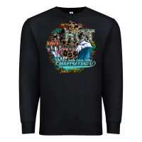 Black hot mom summer Premium Sweatshirt - SublimationCraftShop