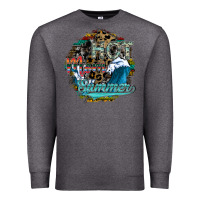 Charcoal Heather hot mom summer Premium Sweatshirt - SublimationCraftShop