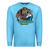 Ocean Blue hot mom summer Premium Sweatshirt - SublimationCraftShop