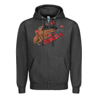 Charcoal Heather not today cupid Zipper Hoodie - MaliasSmallBusiness