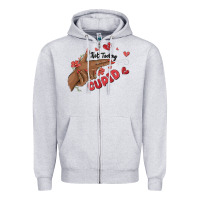 Heather Grey not today cupid Zipper Hoodie - MaliasSmallBusiness