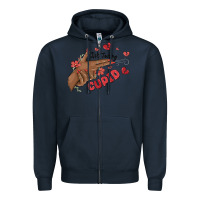 Navy not today cupid Zipper Hoodie - MaliasSmallBusiness