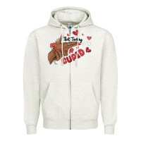 Oatmeal Heather not today cupid Zipper Hoodie - MaliasSmallBusiness