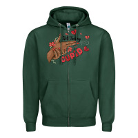 Sports Green not today cupid Zipper Hoodie - MaliasSmallBusiness