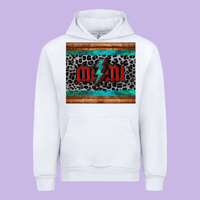 Leopard Lightning Bolt Mimi Mother's Day Urban Hoodie Designed By Jasminsmagicworld