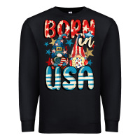 Black Born in USA gnomes 4th of July Premium Sweatshirt - CowGirlArtShop