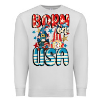 Dove Grey Born in USA gnomes 4th of July Premium Sweatshirt - CowGirlArtShop