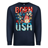 Navy Born in USA gnomes 4th of July Premium Sweatshirt - CowGirlArtShop