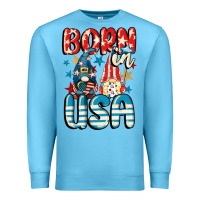 Ocean Blue Born in USA gnomes 4th of July Premium Sweatshirt - CowGirlArtShop